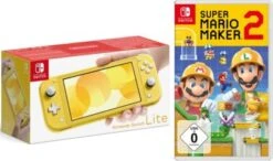 Nintendo Switch Lite Konsole, Gelb Inkl. Nintendo Switch Super Mario Maker 2