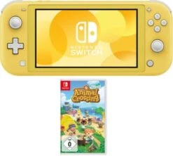 Nintendo Switch Lite Konsole, Gelb + Videospiel Animal Crossing: New Horizons