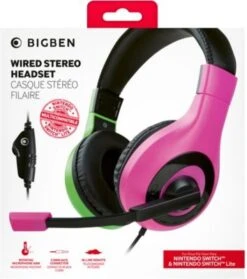 Bigben Stereo Gaming-Headset V1 Pink/grün Switch
