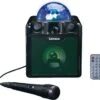 Lenco BTC-055BK - Karaoke-System Mit Bluetooth, Akku, Mikrofon Und Disco-Kugel