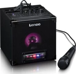 Lenco BTC-070BK - Karaoke-System Mit Bluetooth-Lautsprecher, Partylicht Und Mikrofon Mit Ständer -Heim-Audio 24225656 03