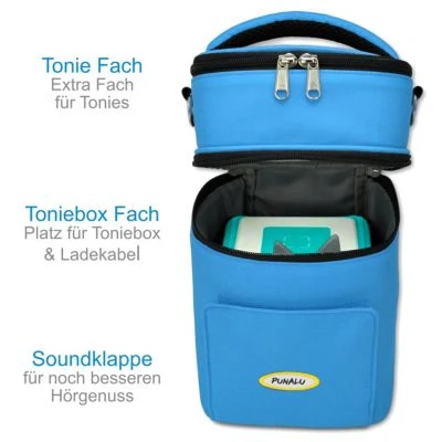 PUNALU Kompakte Tasche Für Toniebox Und Zubehör, Platz Für Ca. 20 Tonies Hörfiguren Toniebox Tasche 2 PUNALU Kompakte Tasche Für Toniebox Und Zubehör, Platz Für Ca. 20 Tonies Hörfiguren Toniebox Tasche – Bild 2