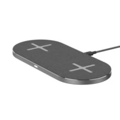 Xlayer WIRELESS Ladegerät Wireless Pad Double Qi-zertifiziert Space Grey Smartphones/Tablets