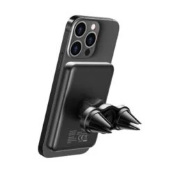 Xlayer WIRELESS : MagFix Pro Magsafe 15W Wireless KFZ Handyhalter Mit USB-C Kabel Und Dual Charger Schnellader Fürs Auto Kompatibel Für IPhone 12/13/14 Schwarz -Heim-Audio 28181037 04