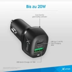 Xlayer WIRELESS : MagFix Pro Magsafe 15W Wireless KFZ Handyhalter Mit USB-C Kabel Und Dual Charger Schnellader Fürs Auto Kompatibel Für IPhone 12/13/14 Schwarz -Heim-Audio 28181037 06
