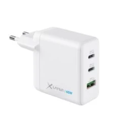 Xlayer CHARGER Powercharger 65W USB-C Schnellladegerät GaN Technologie 3-Port Kompatibel Mit MacBook/Pro/Air, IPhone, IPad, Galaxy, Huawei, Xiaomi, Lenovo, Dell