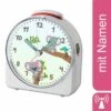 CreaDesign Kinder Funkwecker Weiß Personalisiert Mit Namen Koala 12-Stunden-Anzeigeformat, Geräuschlos/Ohne Ticken, Nachtlicht