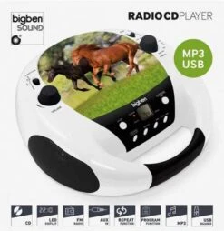 Bigben CD-Player Mit Radio CD52 Horse -Heim-Audio 6990944 03