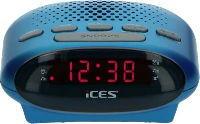 Lenco ICR-210 Blue - Radiowecker Mit UKW-Radio, Blau 1 Lenco ICR-210 Blue - Radiowecker Mit UKW-Radio, Blau