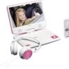 Lenco DVP-910PK - Tragbarer 9" DVD-Player Mit Fester Kopfstützenhalterung Und Kopfhörern, Pink